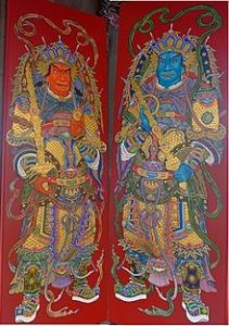 Gods on door