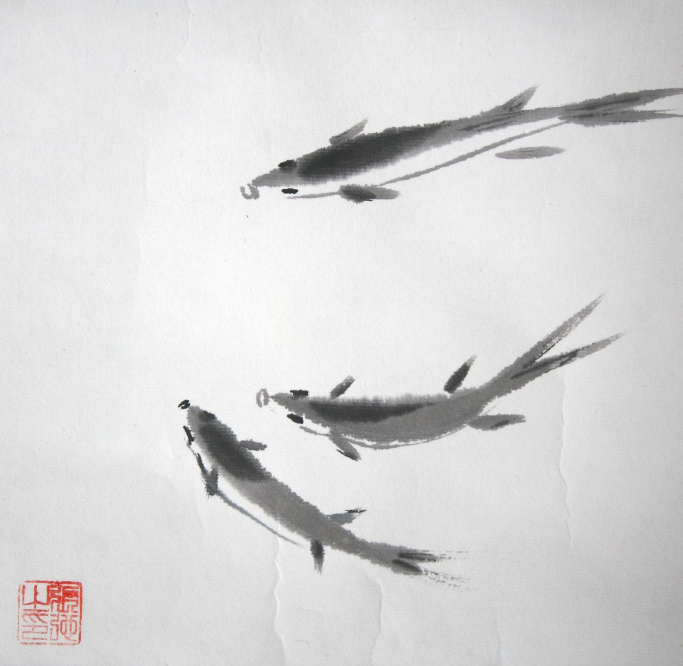 Chinese Brush Painting workshop – Lotus and fish