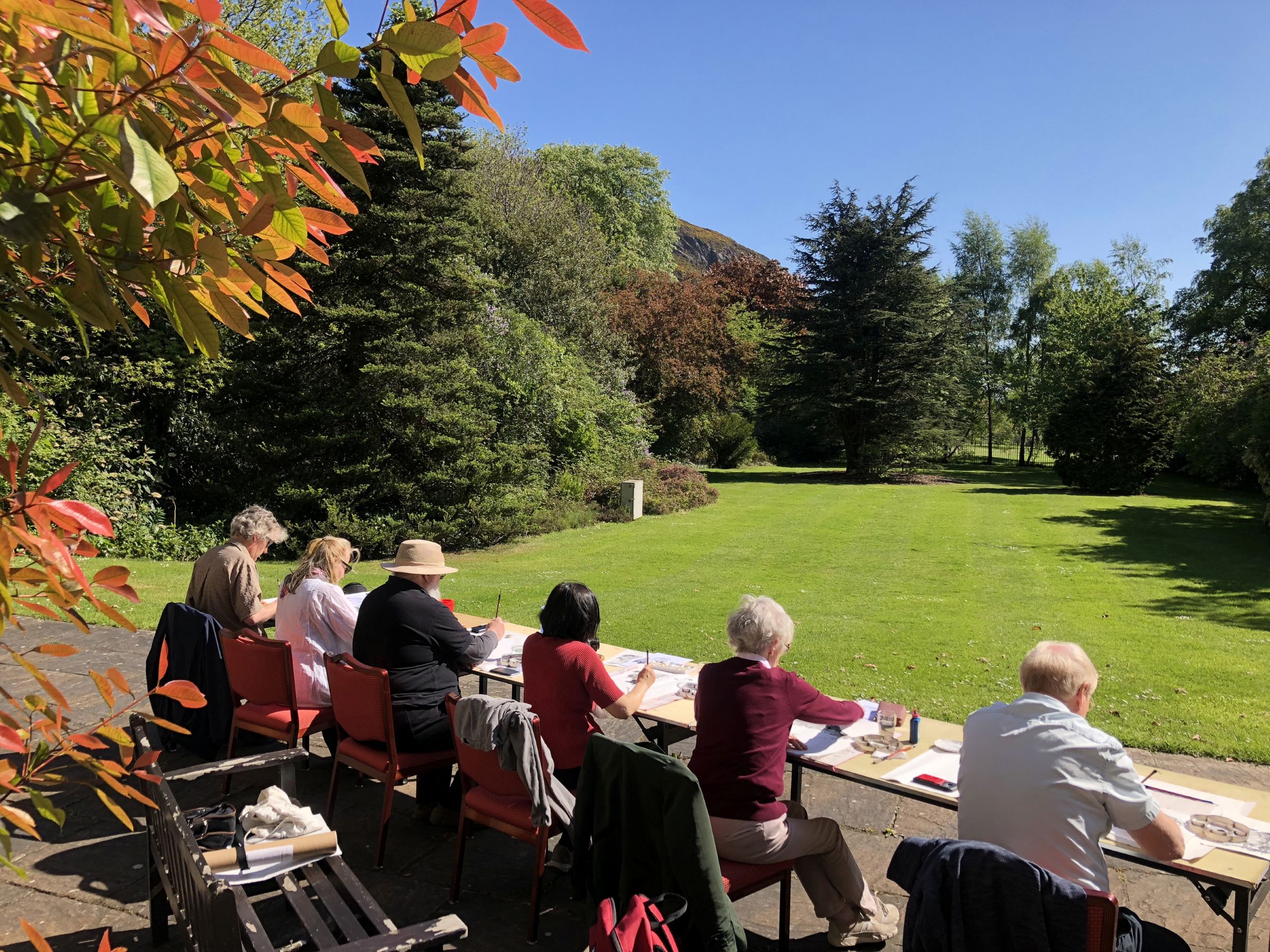 Chinese Brush Painting – Scottish  Landscape (Outdoor Painting)